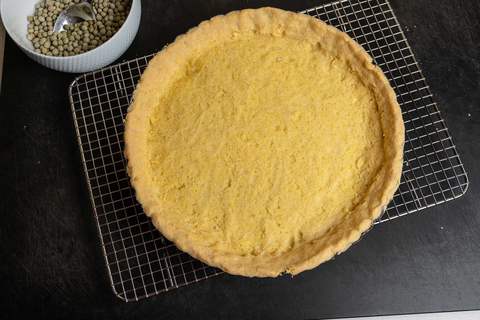 Blind gebackener Mürbeteig fertig, Tarte-oder Kuchenboden
