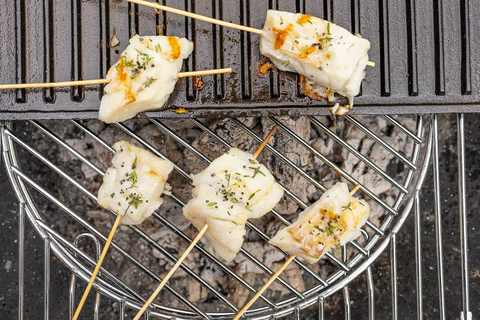Heilbutt Filets beim Grillen