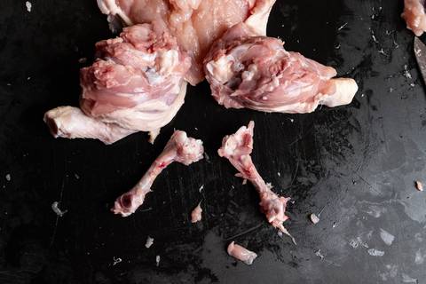 Hähnchenschenkel Knochen ausgelöst und entbeint