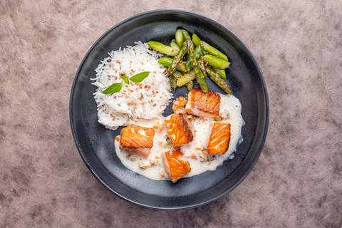 Lachs Sahnesoße
