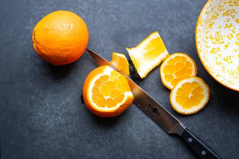 Orange schälen Schnittführung