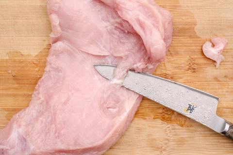 Putenbrust sehnen ausschneiden