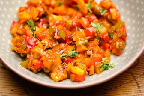 Ratatouille Gemüse zubereitet nach Art der Provence